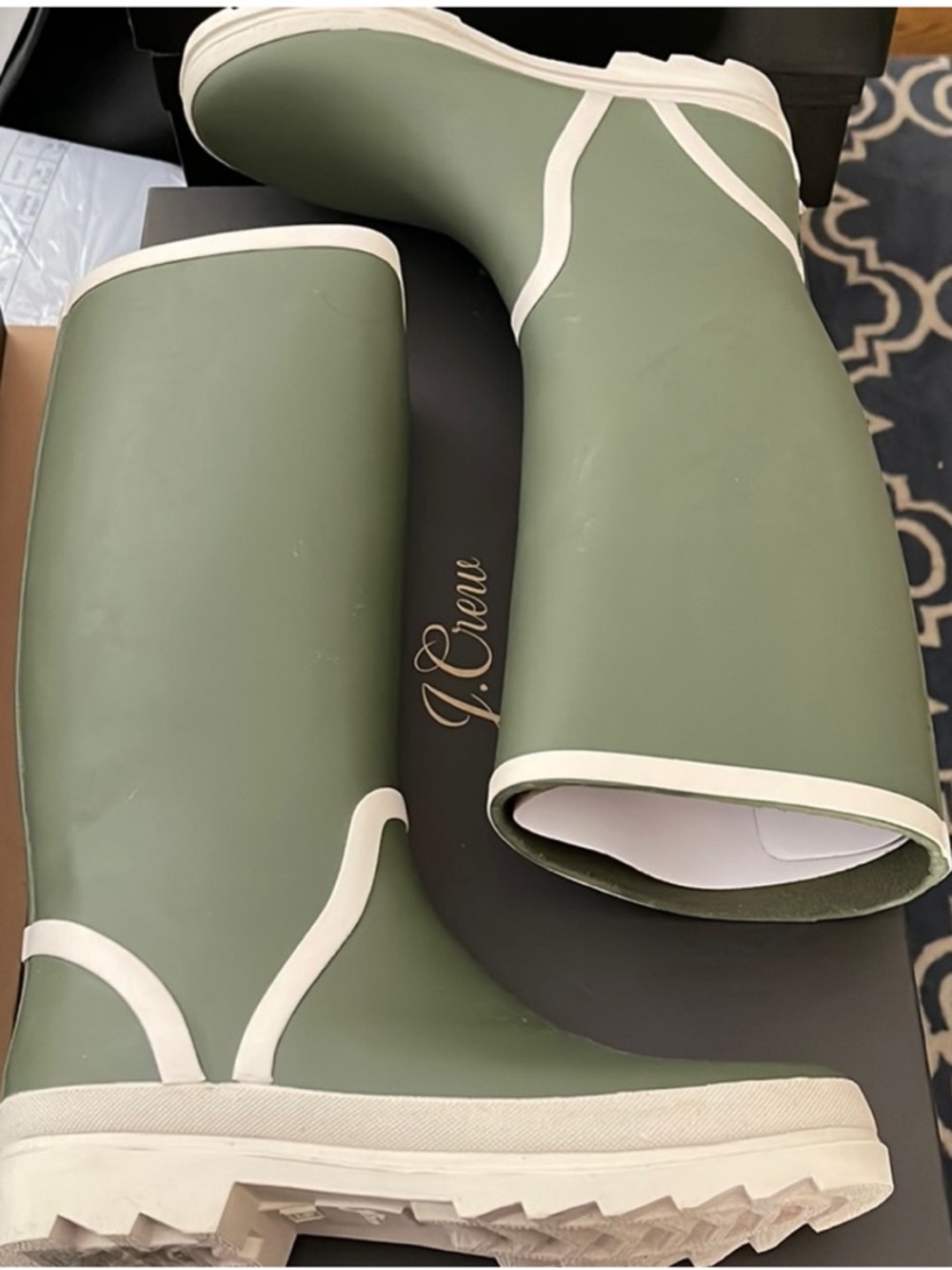 J.Crew Tall Lug-Sole Rain Boots BA185